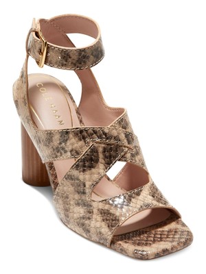 COLE HAAN/ женские бежевые кожаные босоножки Reina с квадратным носком и вырезами 8.5 B