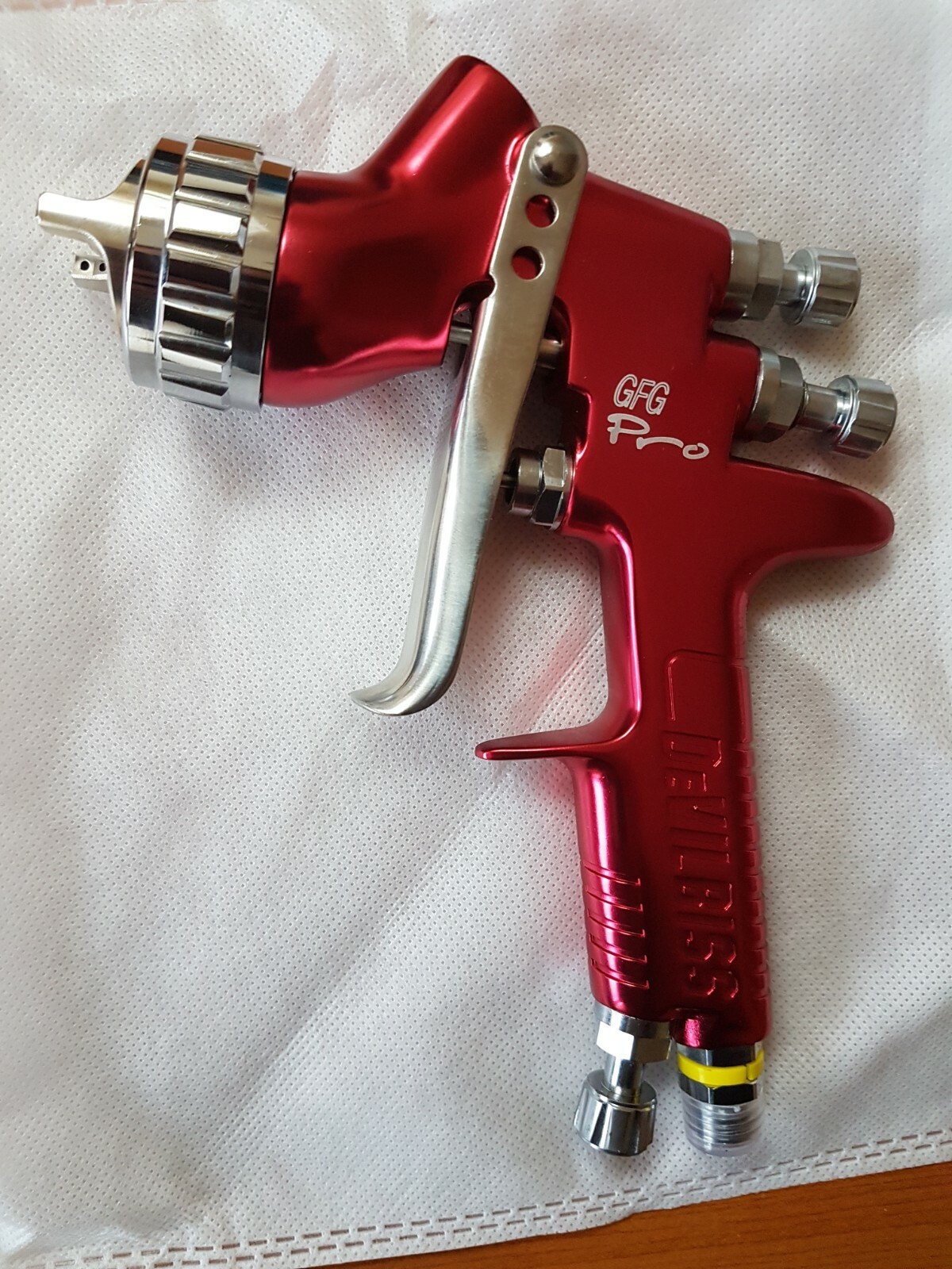 Devilbiss Gfg Hvlp Spray Gun Gravity Topcoat Touchup Paint Cup Auto