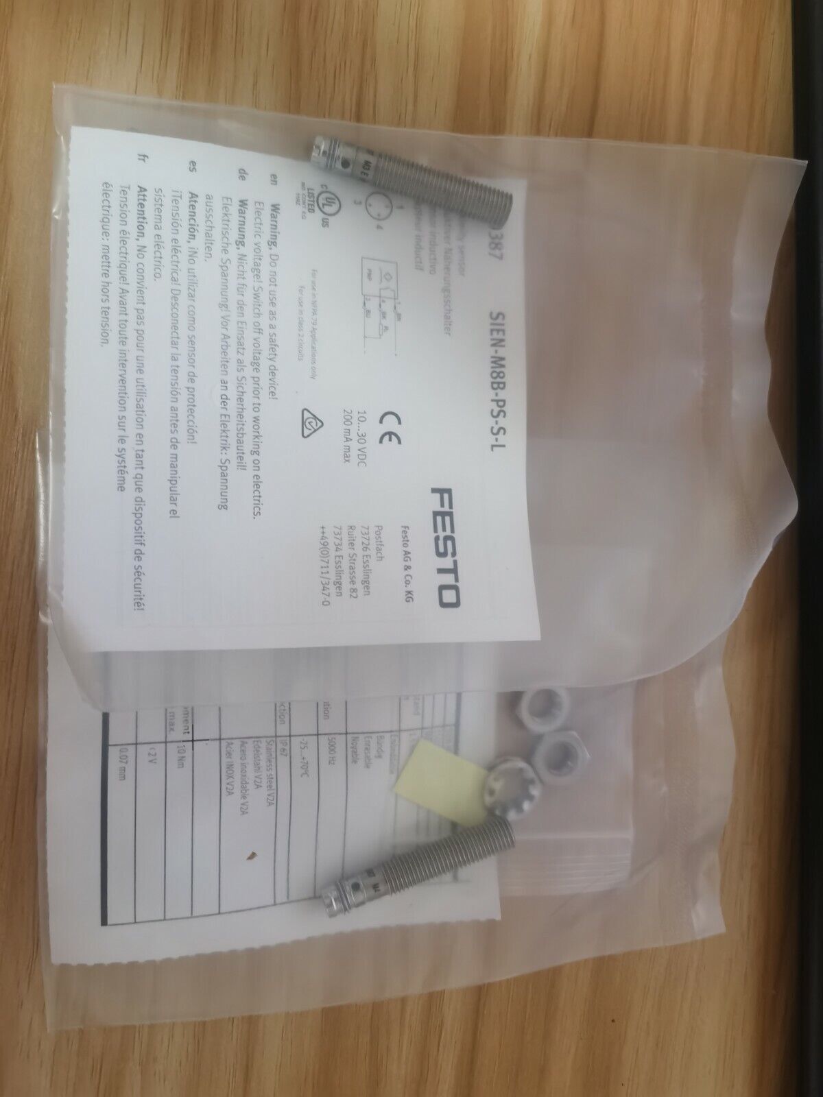 ‪☺︎‬m New FESTO SIEN-M8B-PS-S-L 150387 PROXIMITY SENSOR | eBay