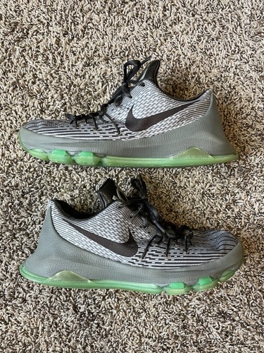 KD 8 Green Glow 2017 Nike VIII 8 GS SZ 7Y Night Silver