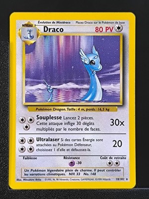 Carte Pokémon Draco 18/102 Unlimited Ed 2 Set De Base Wizards FRA