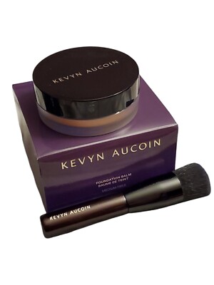 Kevyn Aucoin Foundation Balm ~ MEDIUM FB5.5 ~ 0.7 oz Foundation & Brush NEW 