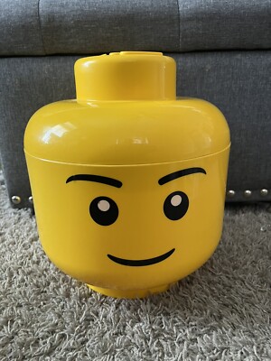 Lego Storage Head Large Store Case Yellow Big Container #4032 Mint 2010 Smiling