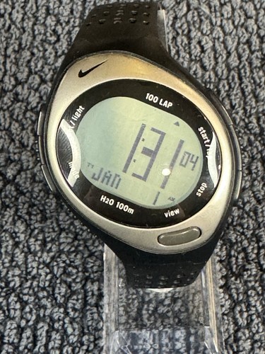 NIKE デジタルウォッチ　Bowerman NIKE BOWERMAN SERIES 50 LAP BLACK WOMEN'S WATCH NEW BATTERY