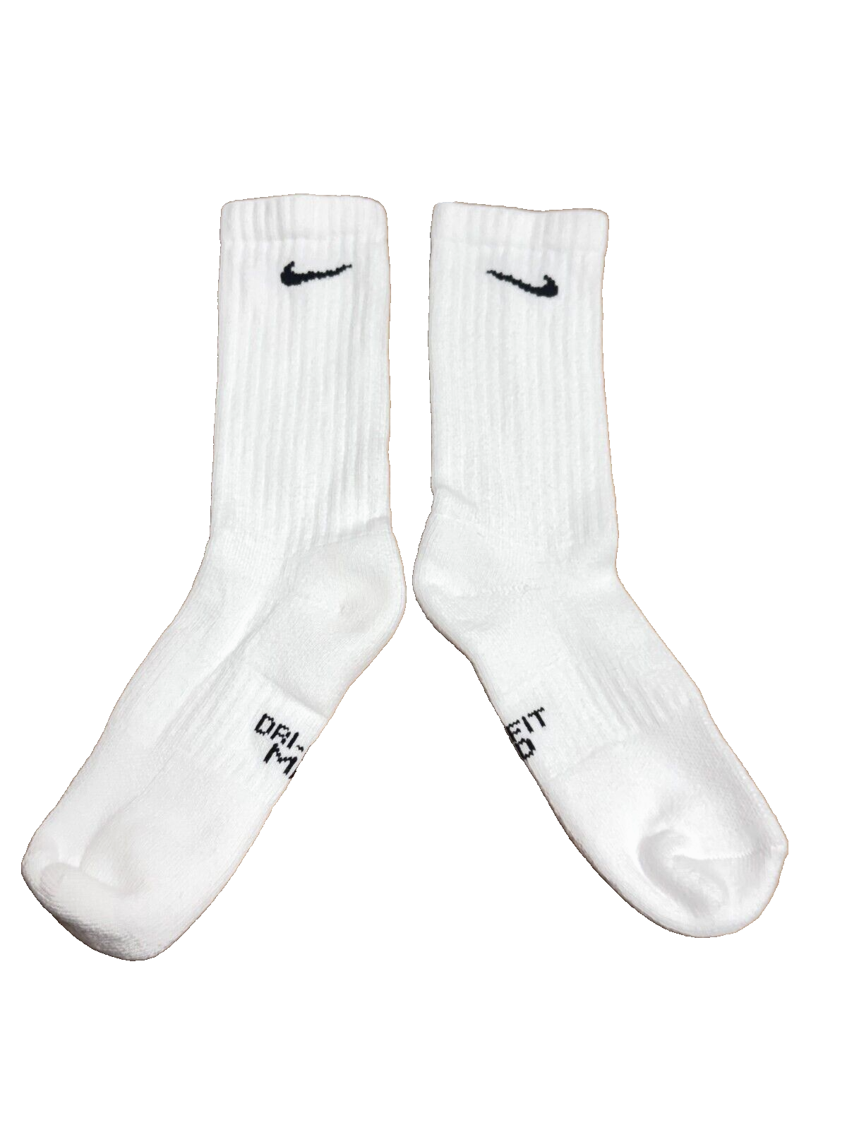 AUTHENTIC Nike Kid's Youth Everyday Crew Socks 6-PAIRS WHITE SMALL  3Y-5Y