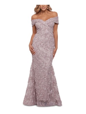 

XSCAPE Женское розовое вечернее платье в полный рост с коротким рукавом на подкладке, Розовый