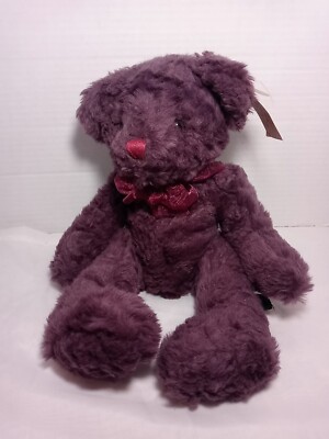 NWT Vintage Russ Berrie Bears from the Past Plush BEARBERRY Purple Teddy Bear