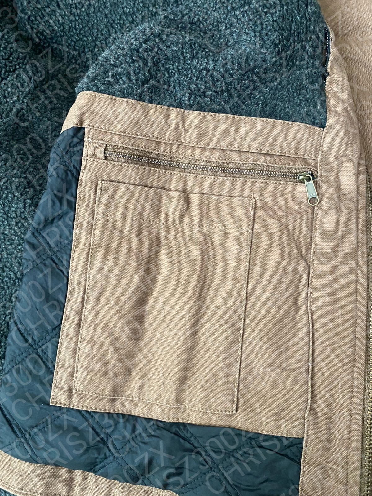 Pre-owned Sony The Last Of Us Part Ii 2 Ps4 Sherpa Jacket Joel Ellie Tattoo Cotton Canvas L-3xl In Brown