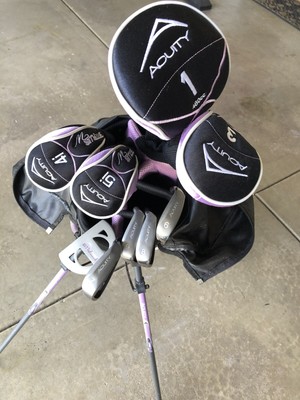 RH ACUITY WOMENS Hybrid Turbo Plus iron clubs driver Set pink + Extras