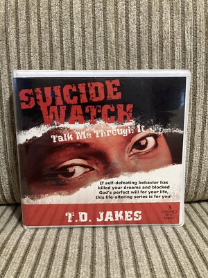 Suicide Watch Talk Me Through It T.D. Jakes 3 CD Set Audiobook Tested