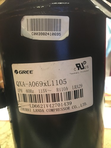 GREE QXA-A069xL1105 1PH 60Hz 115V R410A LRA29 Compressor | eBay