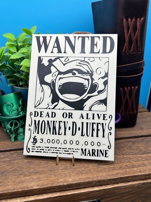 3D Printed One Piece Wanted Poster Monkey D Luffy Funko Pops collectible $3BiL!