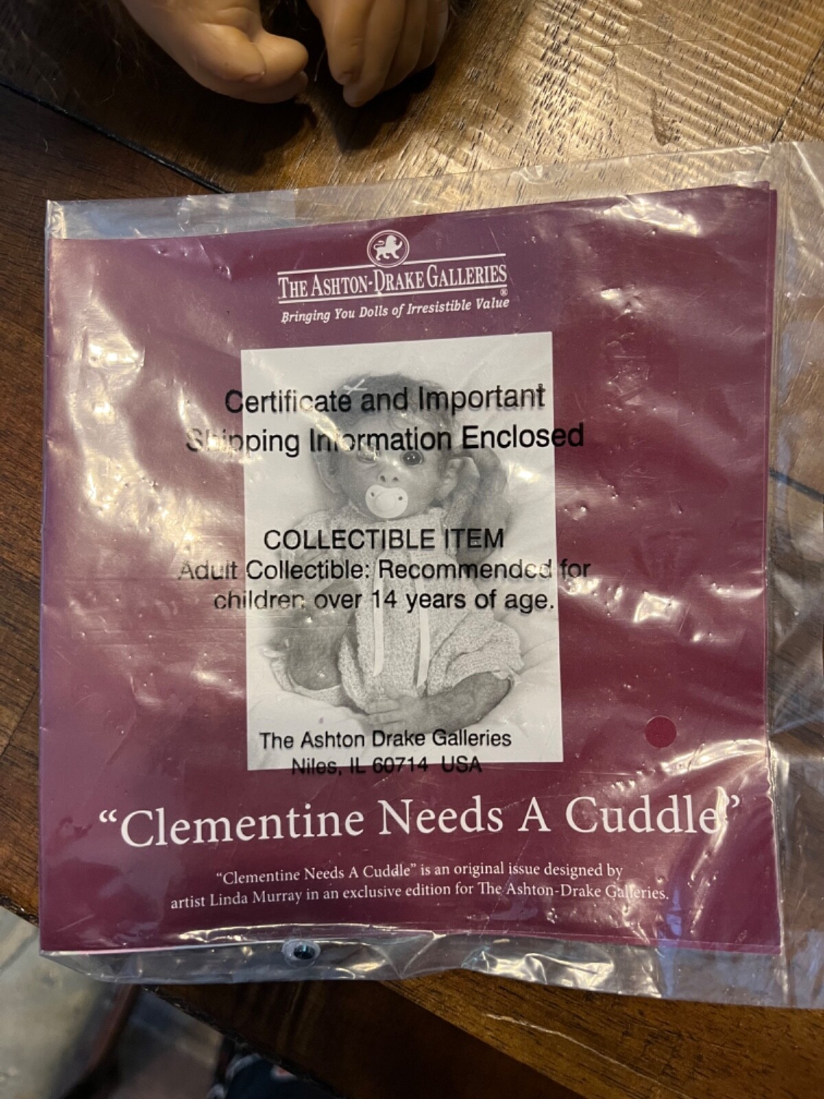 The Ashton Drake collectible &ldquo;Clementine Needs A Cuddle" Monkey Doll, Pre-Owned
