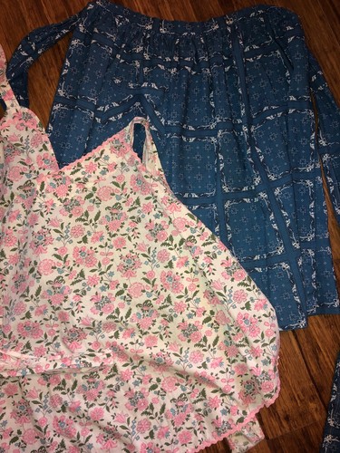 3  Vintage Aprons Theatre Costume Flour Sack Style