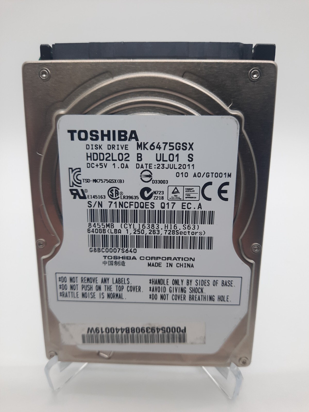 640GB MK6476GSX 5400rpm SATA2 8MB Notebook Hard Drive 2.5 Inch Cache Interface [並行輸入品] Amazon.com: 640GB MK6476GSX 5400rpm SATA2 8MB Notebook Hard