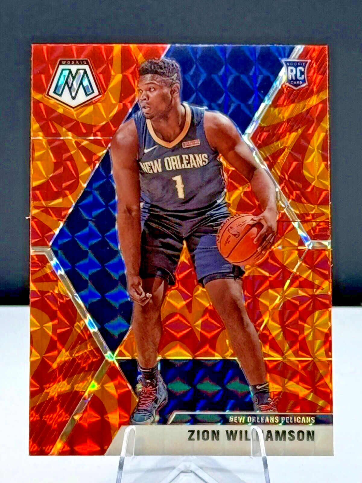 2019 Mosaic Zion Williamson Rookie Reactive Orange #209 Pelicans