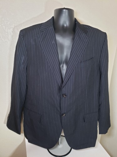 Bamford & Sons Black Striped Blazer Jacket Size 44
