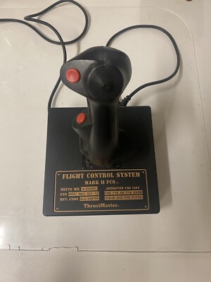 Vintage Thrustmaster MARK 2 FCS CONTROLLER Flight Control System Joystick works