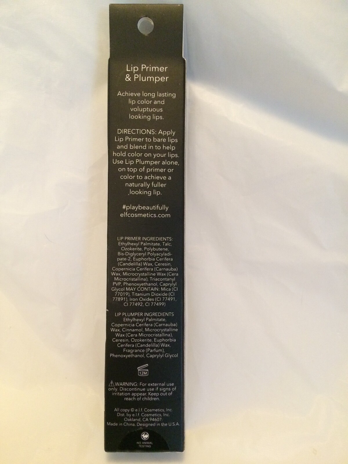 E.L.F Lip Primer & Plumper--Natural & Clear--11oz
