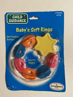 Vintage (1992) Child Guidance - Baby s Soft Rings Toy - Brand New & Sealed