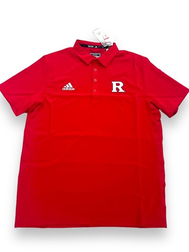 NWT$75 Adidas Men's Rutgers Team Polo Red Size XL HN7410