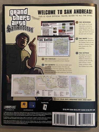 Signature Series: Grand Theft Auto: San Andreas Strategy Guide Book w Poster Map