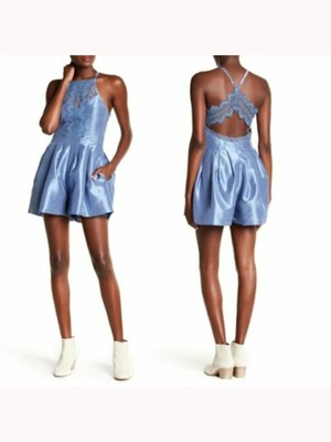 

FREE PEOPLE Женское голубое вечернее платье без рукавов с лямкой на шее + расклешенное вечернее платье Размер, Синий