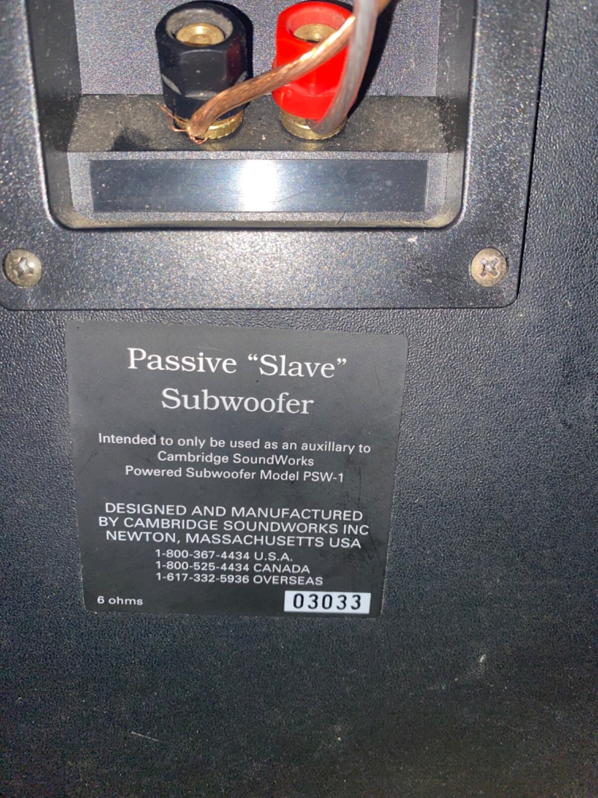 Cambridge soundworks cheap psw1