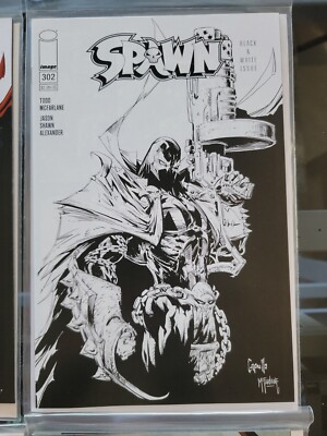 Spawn #302 COVER C (BLACK & WHITE) NM / GREG CAPULLO TODD MCFARLANE 2019 IMAGE