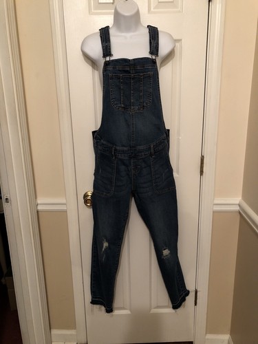 INDIGO BLUE OVERALLS SMALL DISTRESSED NWOT | eBay