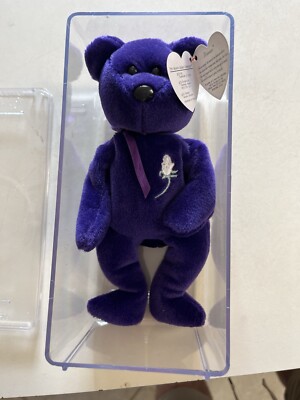 Ty Beanie Babies Princess Bear Toy In Case Factory Smell Like A New Car ￼