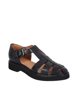 Pre-owned Church's Hove Black Sandals