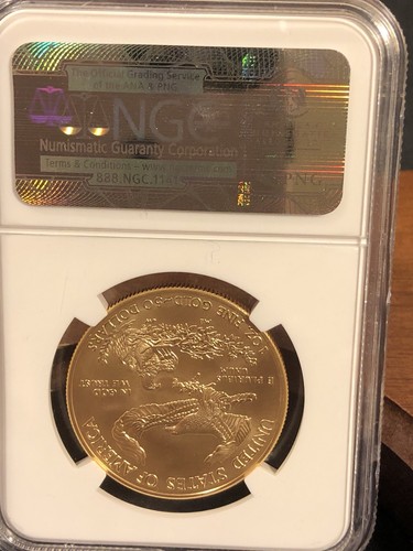 2014 Gold Eagle $50 Early Release NGC MS70 #058