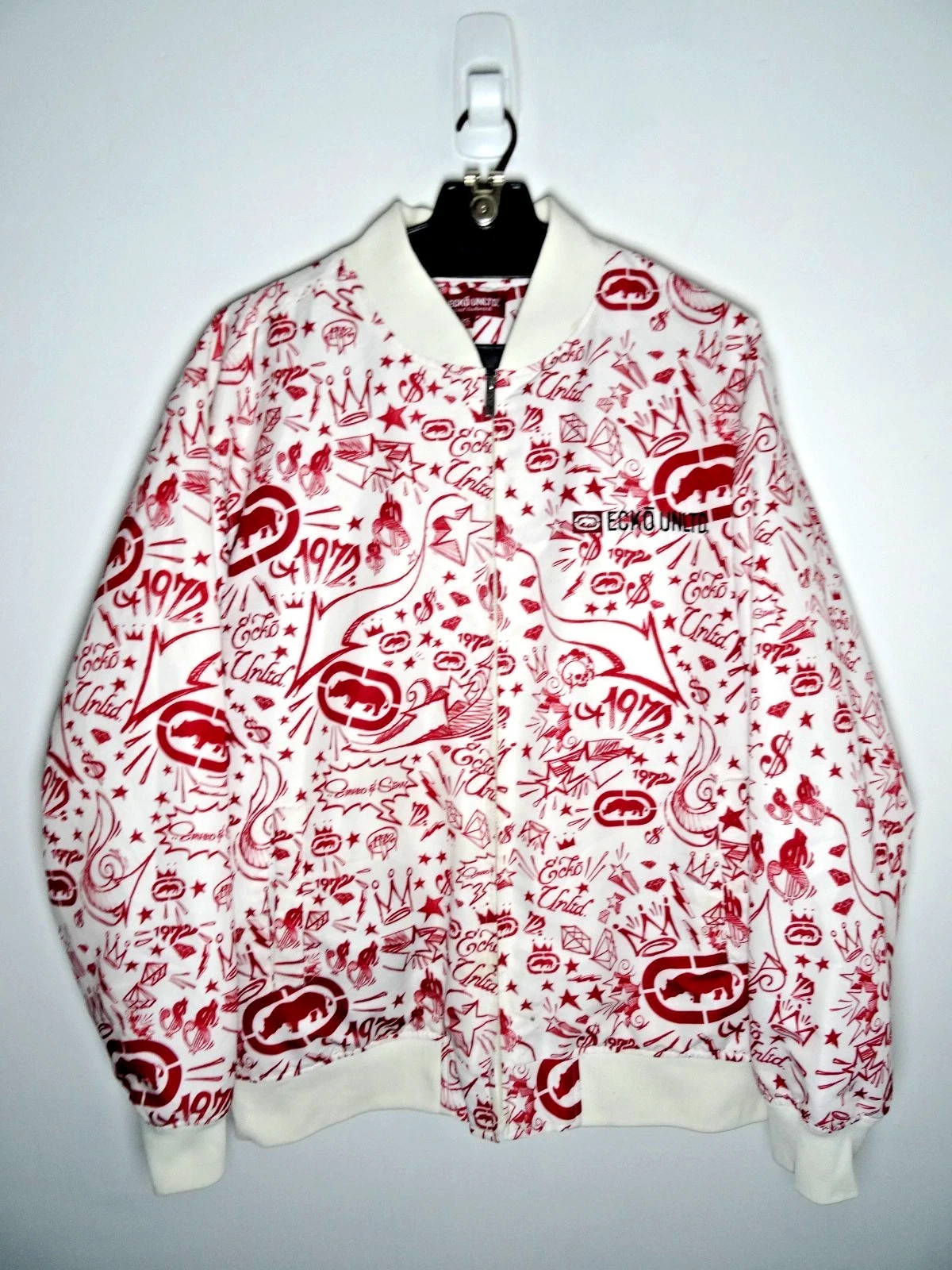 Vintage Y2K Ecko UNLTD Track Jacket XL Mens All Over Print