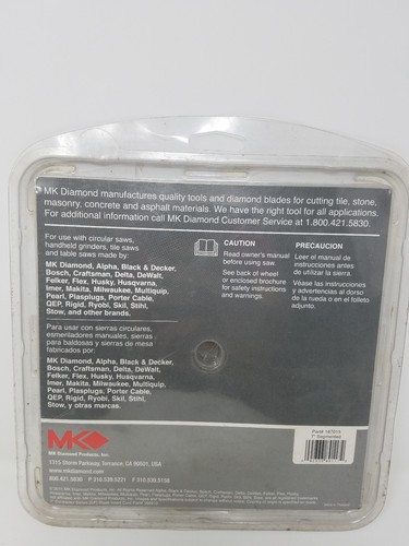 MK Diamond 167015 Segmented Rim Contractor Diamond Blade, 7” NEW