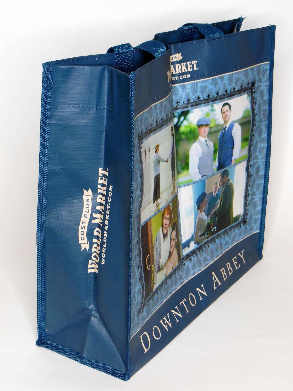 Downton Abbey 2015 Reusable Tote Bag Teal Blue Serving Staff World Market Day 3