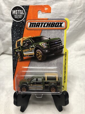 2017 Matchbox MBX Construction 2015 Ford F-150 Contractor Truck Green NIP