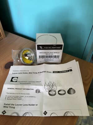 NIB TECH LIGHTING MR16 BACKLIGHT SHIELD SOLID CHROME 700MR16SCH