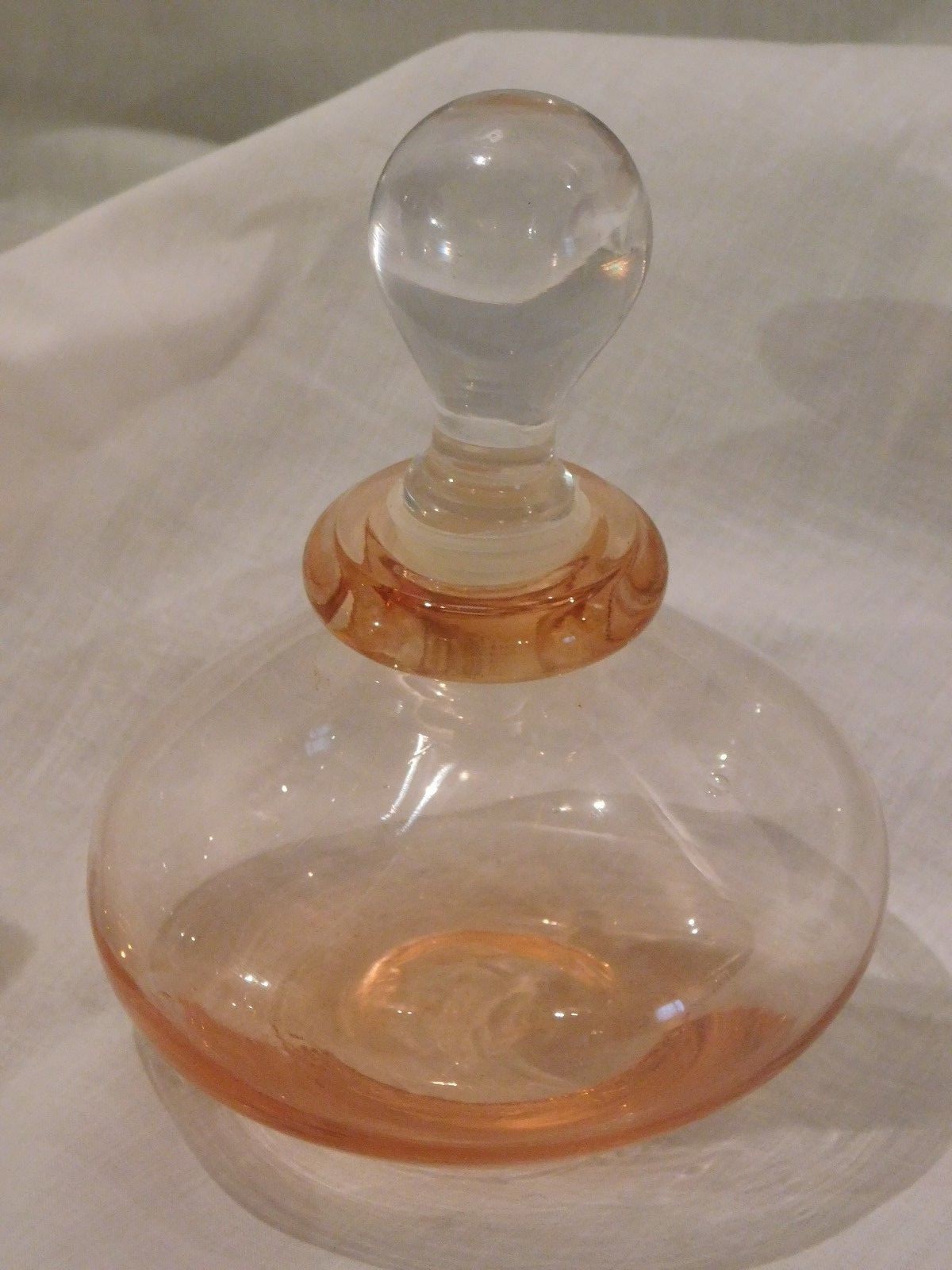 Set of 2 Decorotive Glass Bottles w/ Stoppers