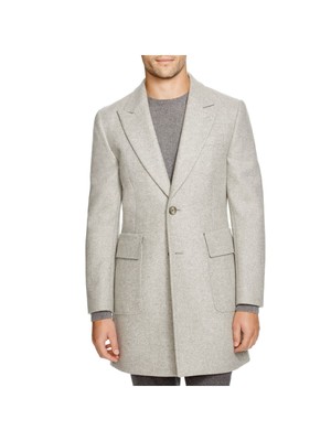 

HARDY AMIES Мужская серая однобортная куртка, вересковое пальто, Серый, 80038697OUT303HI