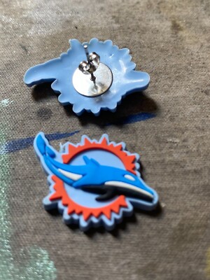 Miami Dolphins handmade stainless steel stud earrings