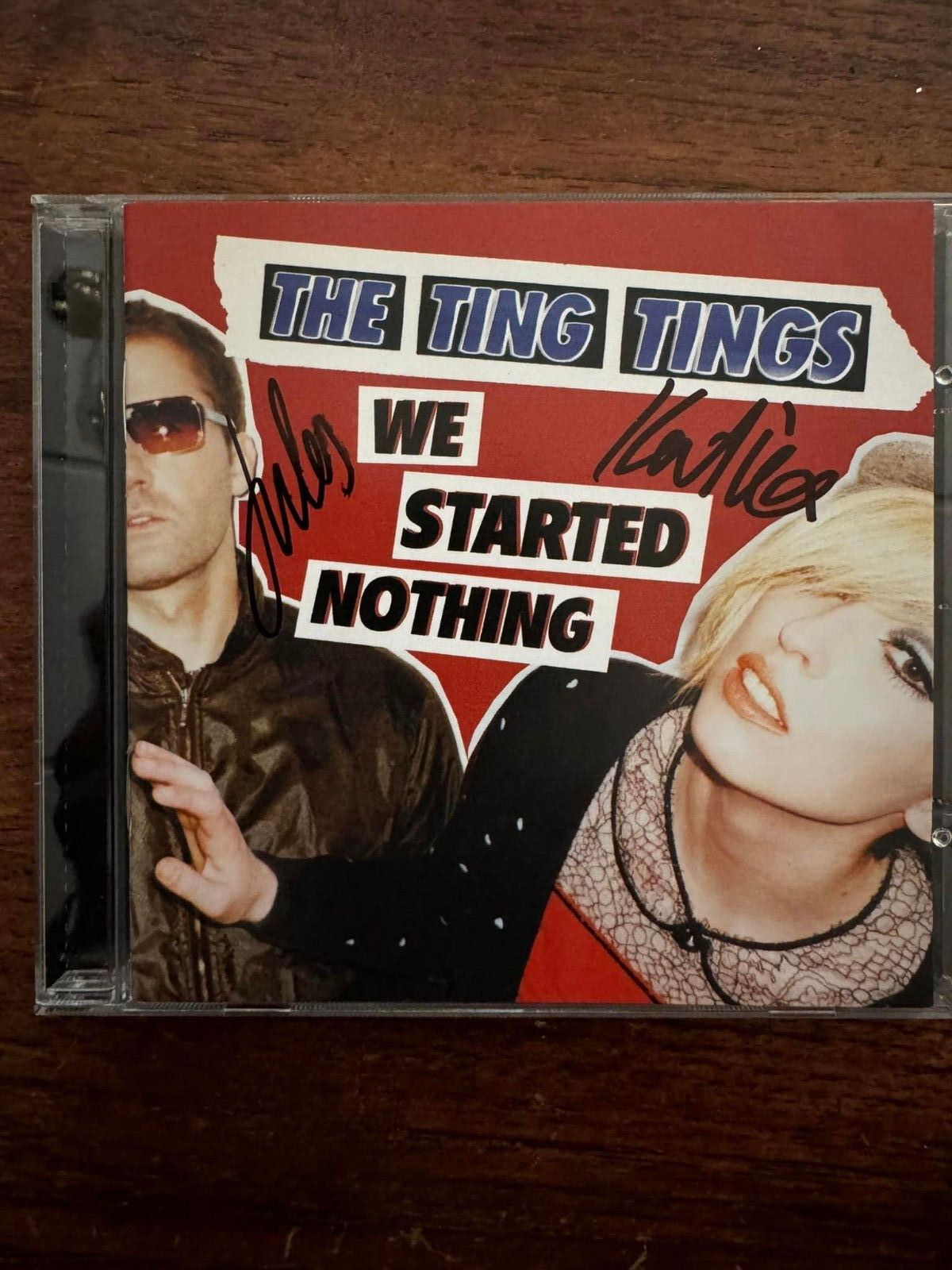 The Ting Tings signed cd booklet for We Started Nothing cd