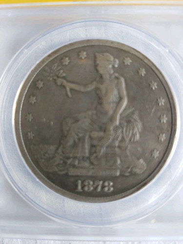 1878 TRADE DOLLAR F 15 CLEANED ANACS AUTHENTICATED DOLLAR COIN RARE FAST SHIP