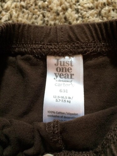 Just One You Brown Shorts. Size: 6 Months. 100% Cotton