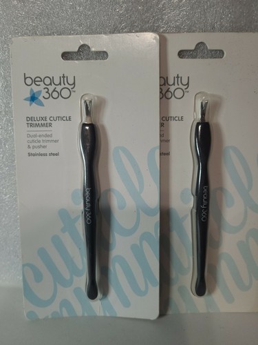 2- Dual Ended Cuticle trimmer & Pusher Beauty 360 New in Package