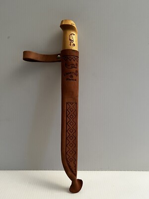 J Marttiini Finland Fillet Knife w/ Leather Sheath Stainless Steel 6'' Blade NOS!