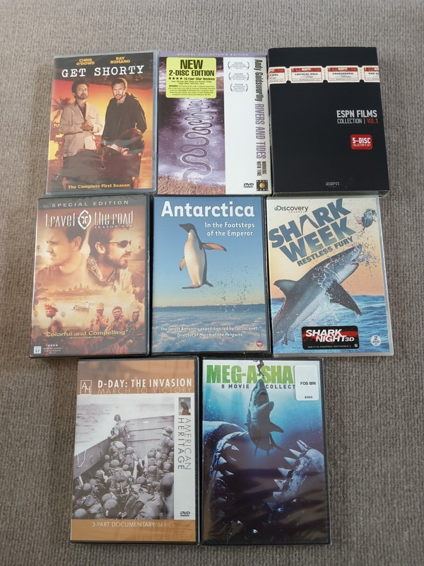Lot of 8 Shark Week Restless Fury, ESPN Films Vol