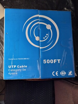 VIVO 500ft bulk Cat5e LAN Ethernet Cable UTP Cat-5e Waterproof For Indoor Use