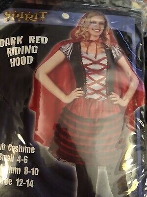 Dark Little Red Riding Hood Costume Halloween Size M 8-10 Sexy
