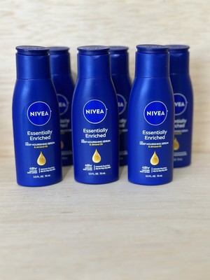 Lot Of 6-NIVEA Essentially Enriched Body Lotion for Very Dry Skin -2.5 fl. oz